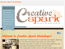 Tablet Screenshot of creativesparkworkshops.com